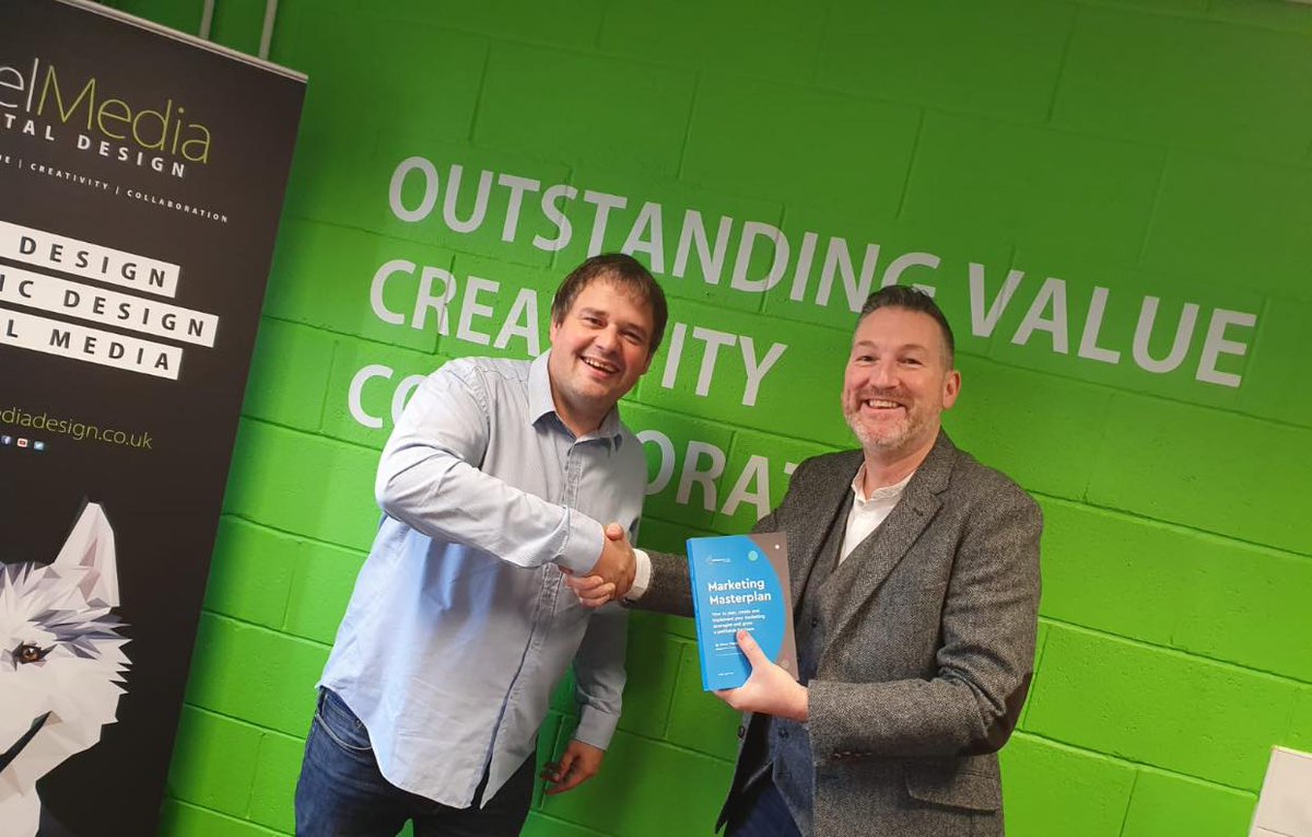 It was great to see Simon Clayton at Pixel HQ.

Simon is one of the nicest people you will ever meet. Always generous with his time and ideas.

He hand delivered a signed copy of his marketing book - MARKETING MASTERPLAN.

It all started with a conversation.