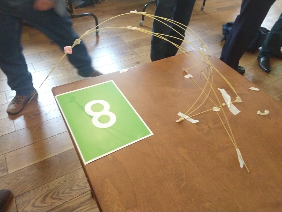 PH2E_UVic's tweet image. I may have lost my Civil Engineering credentials in this interdisciplinary team spaghetti structure @GreenTalents Network Conference (I&apos;m blaming the lawyer in my group and my dinosaur hands) #engineeringfail #greendinosaur