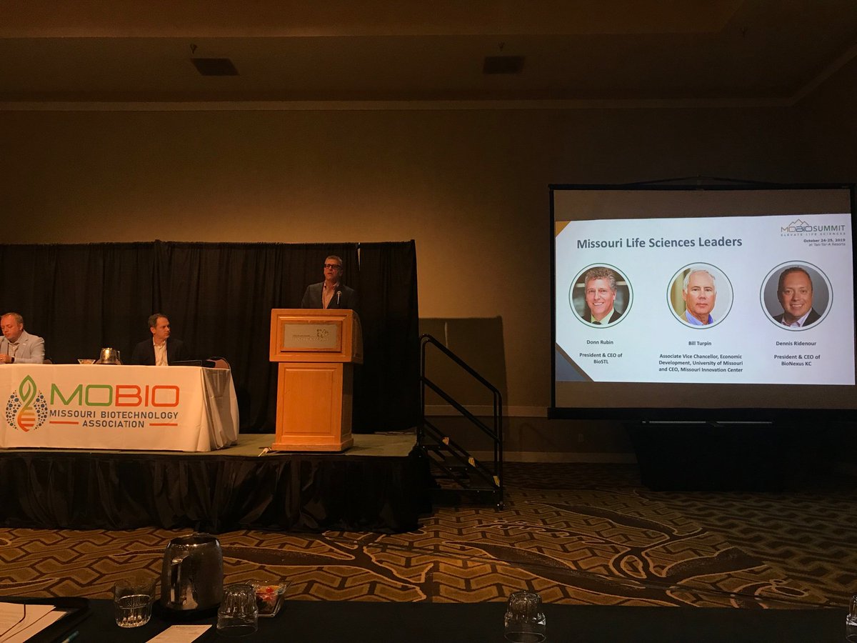 <a href="/BioSTL/">BioSTL</a> CEO <a href="/DonnRubin/">Donn Rubin</a> kicks of the <a href="/MissouriBIO/">MOBIO</a> Annual Summit reviewing bioscience progress in #STL. Along w/ <a href="/BioNexusKC/">BioNexusKC</a> and <a href="/ColumbiaMIC/">MO Innovation Center</a>. Bio and entrepreneurship are driving job growth across Missouri!