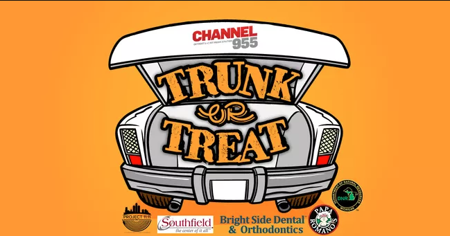weare1111's tweet photo. Join @Channel955  &amp; @FM98WJLB for the largest Trunk or Treat Detroit has event seen from 10am until noon at the Southfield City Center (near the Miracle League Ballpark and Tennis Courts) on Saturday, October 26th!

FREE and safe trunk or treating for kids of all ages! https://t.co/2EUMpJUx2P