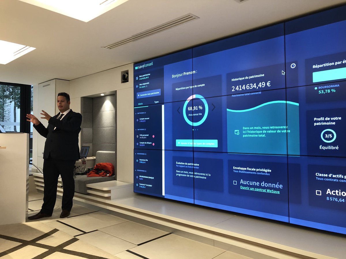 Moving to a demo of our augmented aggregation &amp; advisory portfolio management solution by <a href="/ZakLaguel/">Zak Laguel</a>, WeSave CEO. <a href="/INSEAD/">INSEAD</a> <a href="/Linedata/">Linedata</a> #PSD2
