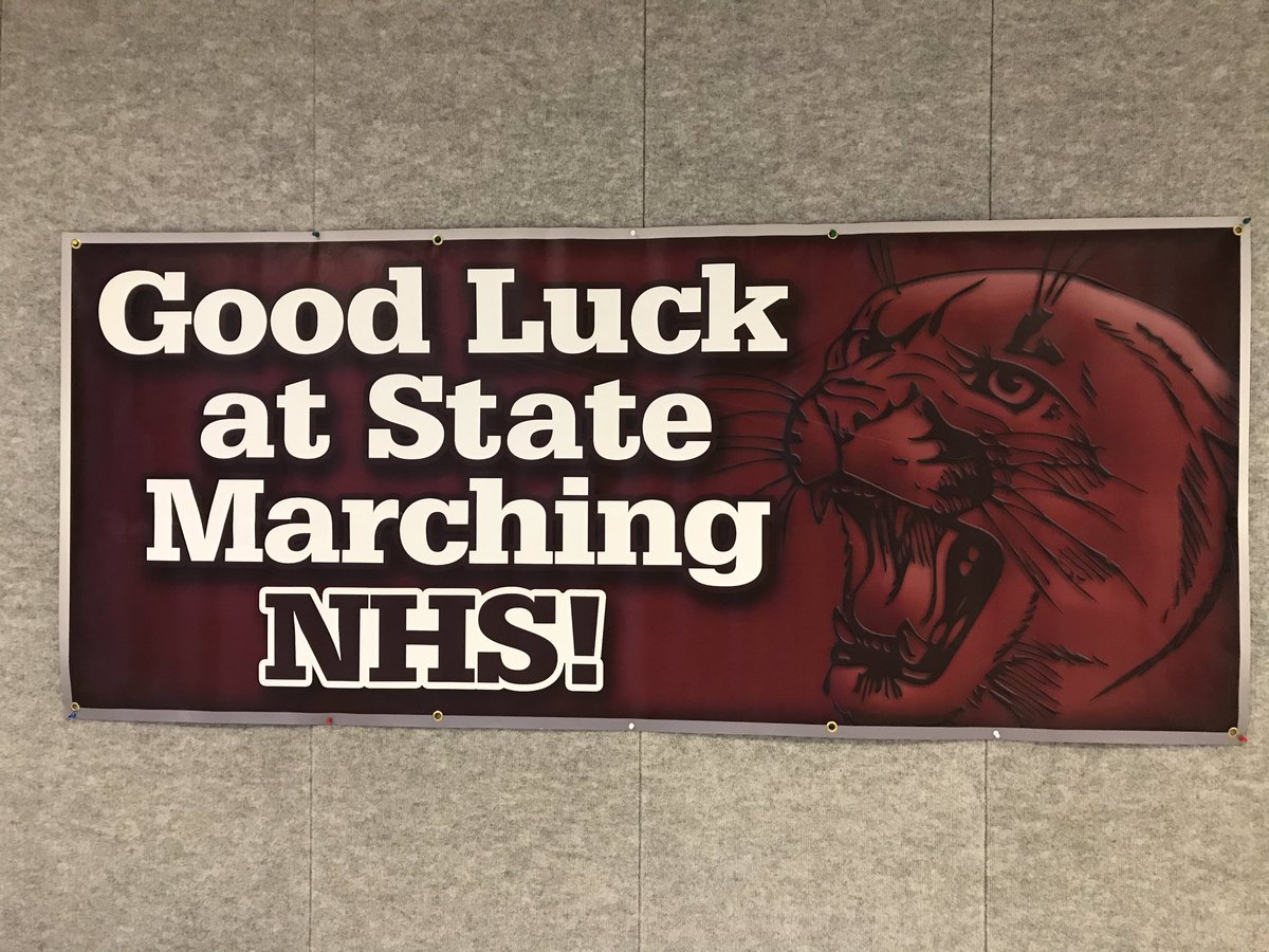 Good luck to the NHS Marching Panthers at state contest on Saturday! The band performs at 8 pm at Kearney High School!