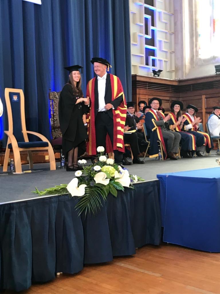 When I was 1 day old, my parents got told to plan my funeral.
At 2 years old, they got told I would never walk or talk.
At 7 years old, they got told I would never go to University.
Today I graduated after 3 years at UNIVERSITY with a degree in Sport Development 🎓 #MarjonGrad