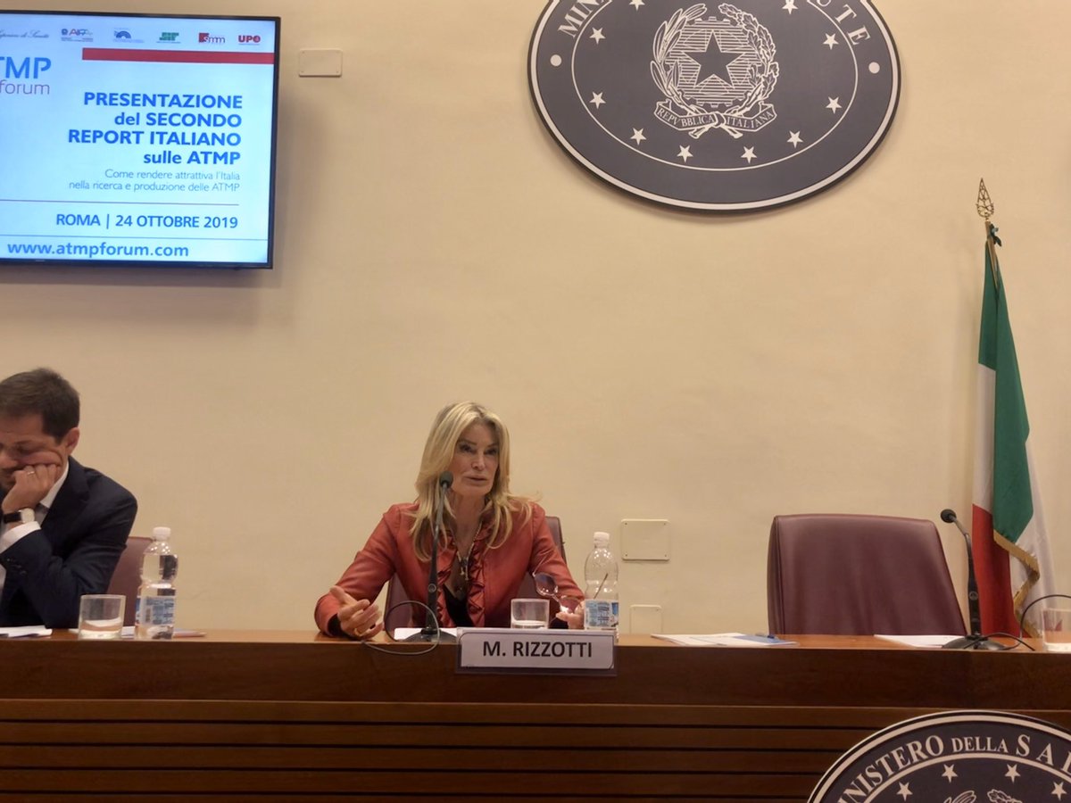 Maria_Rizzotti's tweet photo. Ho partecipato alla presentazione del “SECONDO REPORT ITALIANO sulle ATMP”.
È stato un momento di confronto per incentivare la formazione di partnership pubblico-private per lo sviluppo delle Terapie Avanzate in Italia.  @MAProvider https://t.co/rnvLo0hQIj