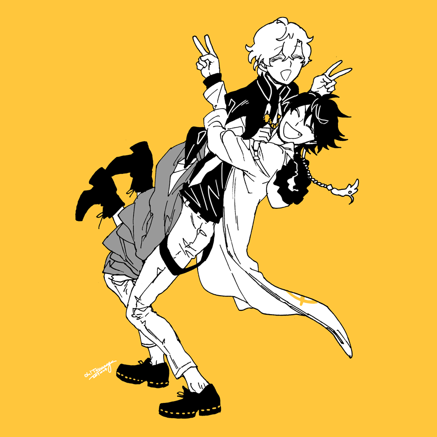 「✌️ぴーーーーす✌️
※帝幻 」|おおとみのイラスト