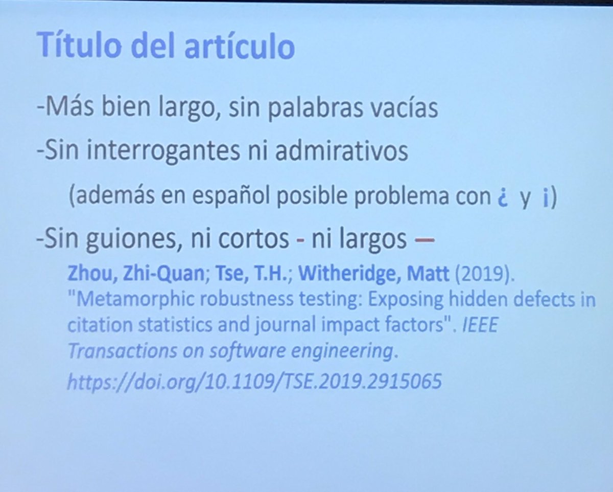 LourdesFeria's tweet photo. Recomendaciones para que los artículos sean no solo más citados sino mejor localizados, por @baiget en #CRECS2019 #crecsgdl https://t.co/nCvl5u0f24