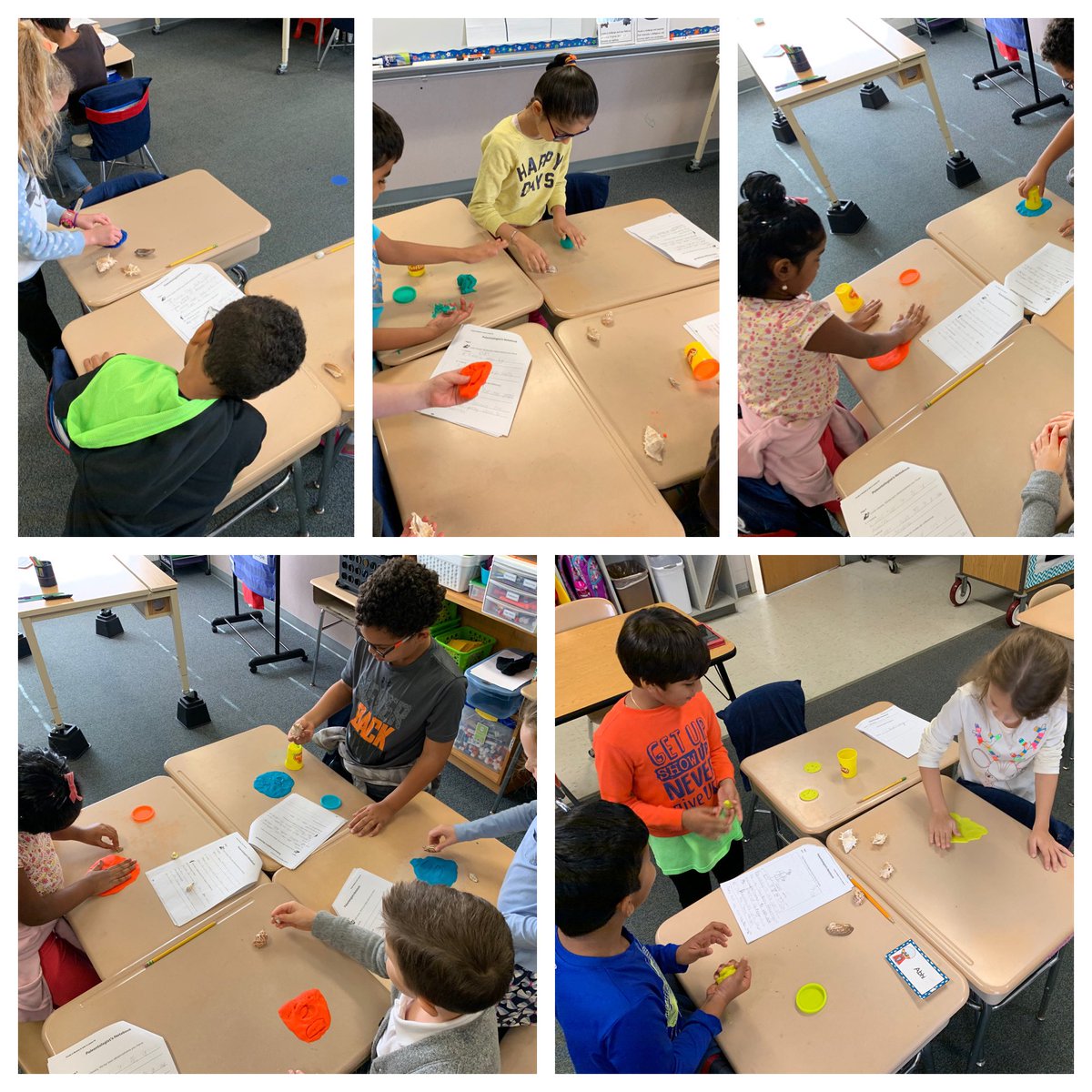 WCGoofyGumballs's tweet image. Being a paleontologist is SO much fun that we might have just found a new job! Ask us about the impressions we made to help us learn about fossils! #ELLearning #secondgraderocks #WeAreMES @MorrisvilleElem
