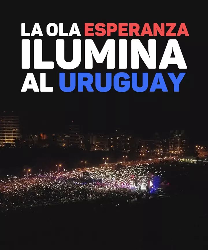Huelga1973's tweet photo. Espectacular cierre de campaña con artistas de primer nivel. Un cierre de campaña que demostró que sin importar los sectores el Frente Amplio es una gran unidad que va por un 4to gobierno con más libertades y logros. https://t.co/61sEbihpYb