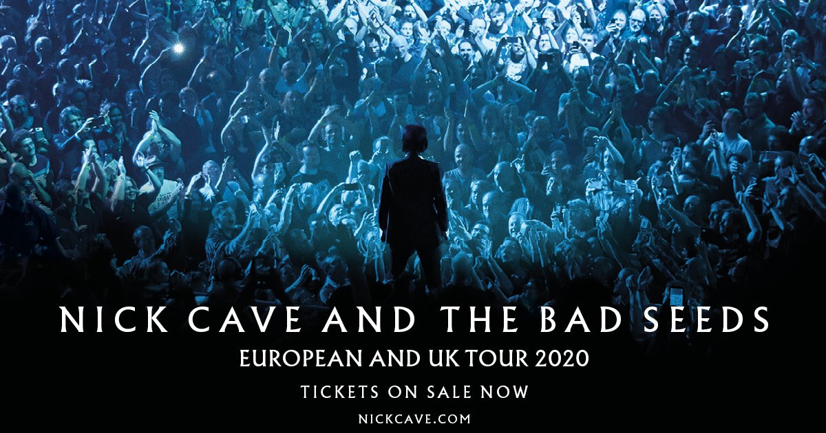 Tickets on sale now for Nick Cave and The Bad Seeds European and UK Tour 2020.
*Except Paris and Toulouse on sale Monday at 10am. nickcave.com/tour-dates