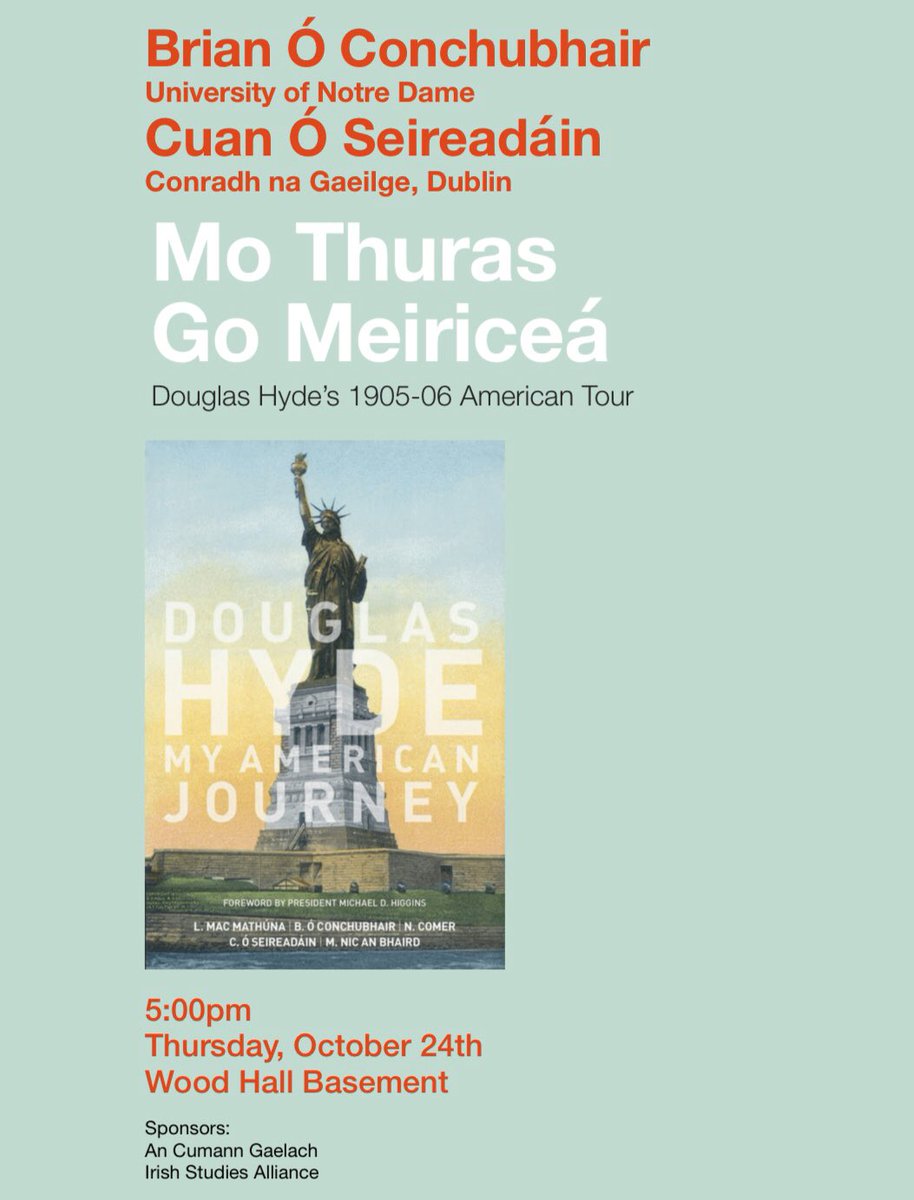 hydefound's tweet photo. Anocht: @UConn , amárach @Harvard ! Join us @boconch1 and @Cuanbos for our launches of @UCDPress My American Journey! https://t.co/uU4rPbxvbM