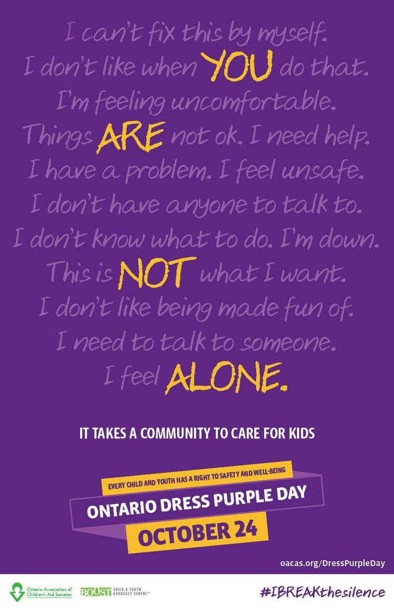 ontario dress purple day When communities come together, children thrive. #DressPurpleDay2025 raises  awareness about how we can all help ensure every child and youth feels  safe, valued and supported. Learn more: www.oacas.org/dresspurpleday
