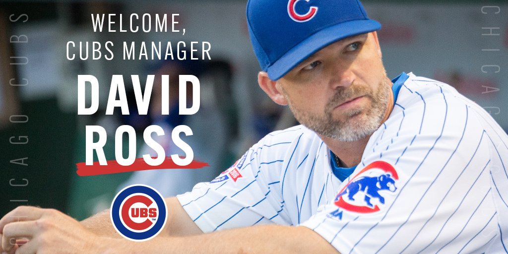 Chicago Cubs on X: The #Cubs today named David Ross the 55th manager in  franchise history, agreeing to terms on a three-year contract through the  2022 season with a club option for