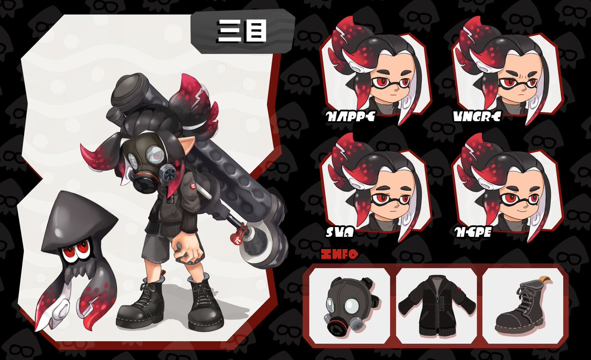 SnakeWolf's tweet image. 自家漆彈的角色~
喜歡的武器分別是重滾,重滾以及重滾
#splatoon