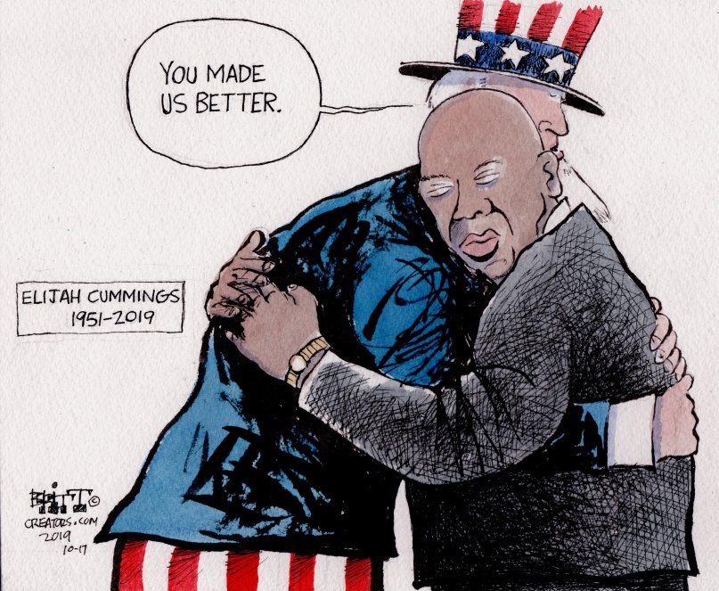 Sabrina_McDa's tweet image. Elijah Cummings arrived for the last time in the U.S. Capitol to lie in state
