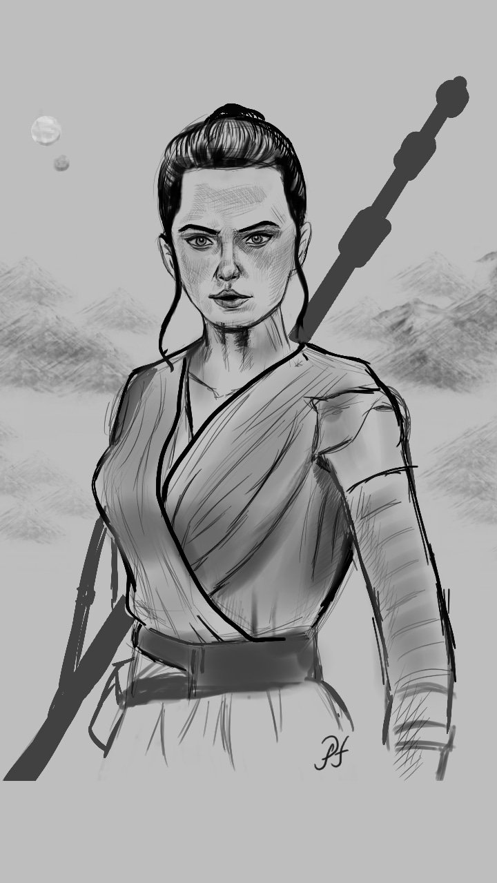 How to Draw REY (Star Wars) Drawing Tutorial - Draw it, Too!