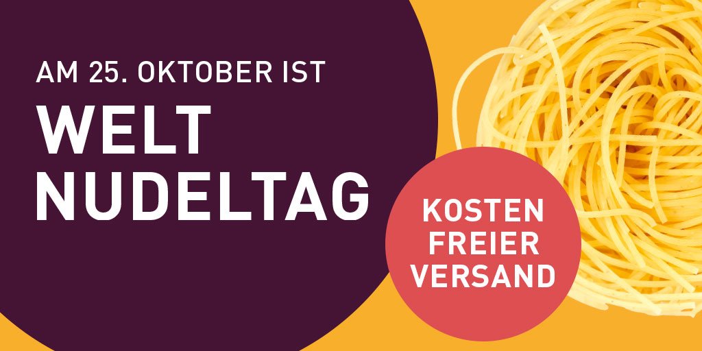 Wir feiern #Weltnudeltag! 🥳 Am 25.10.19 sind alle eingehenden Bestellungen in unserem Online-Shop #versandkostenfrei. 🤩 Sichert euch den nächsten Jahresvorrat #Nudeln und #Spätzle. Juhuuuu 🥰👉 alb-gold-shop.de
#worldpastaday #pasta #pastalover #gratis #kostenlos