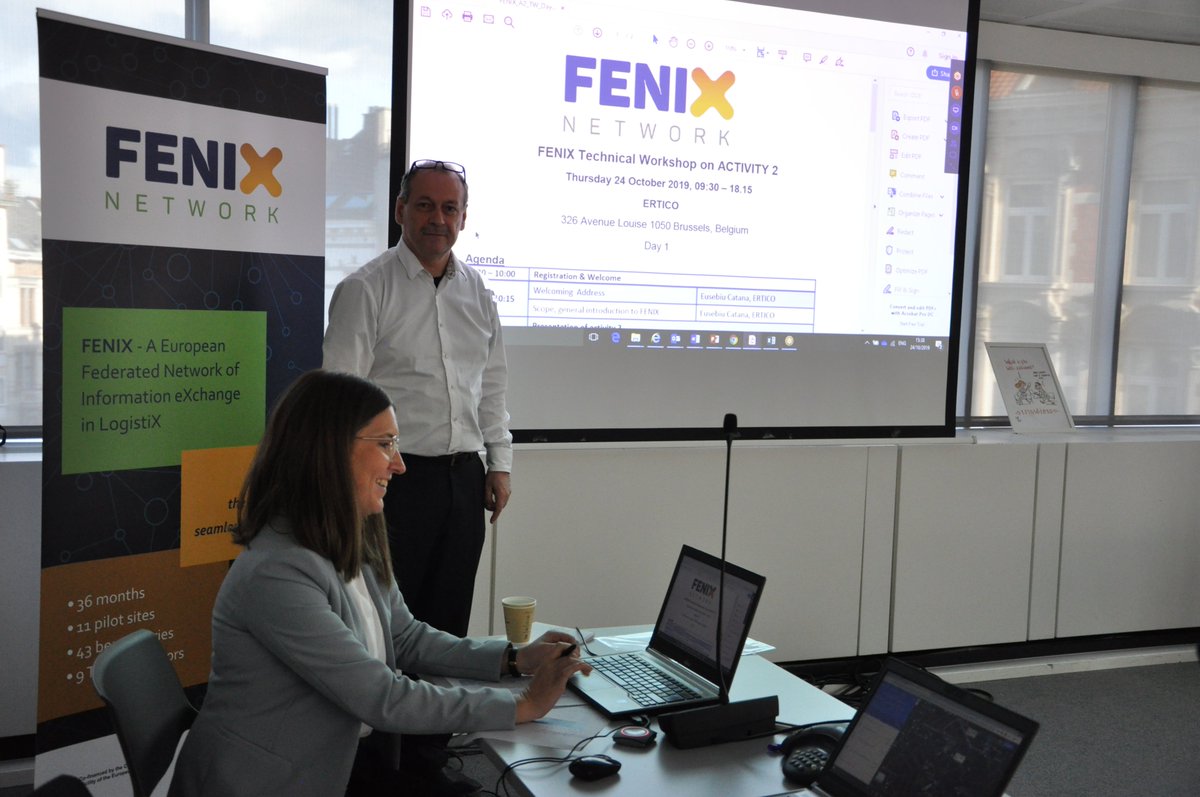 ERTICO's tweet photo. Meanwhile in Brussels the newly launched #FENIXproject partners met to discuss the strategy of cross-corridors🗺️ collaboration🤝 and pilot roll out preparation🔧 to support the transition to seamless #datasharing in #logistics 👏
#supplychain @AEOLIX_Platform @SELIS_Project https://t.co/5FkTghWln6
