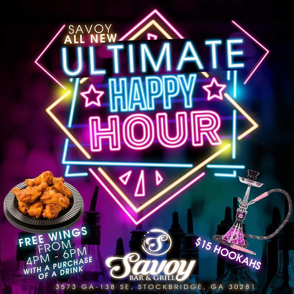 Hungry? Thirsty? Great because we have a great deal for you. Savoy's new Happy Hour now includes all you can eat FREE delicious Savoy wings (with the purchase of a drink) every Monday through Friday from 4pm to 7pm. Don't miss out on this great deal.

#freewings
#savoy