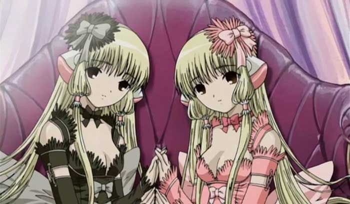 Elda & Freya, anime sisters, chobits, black dress, pink dress, light and  dark, HD wallpaper | Peakpx