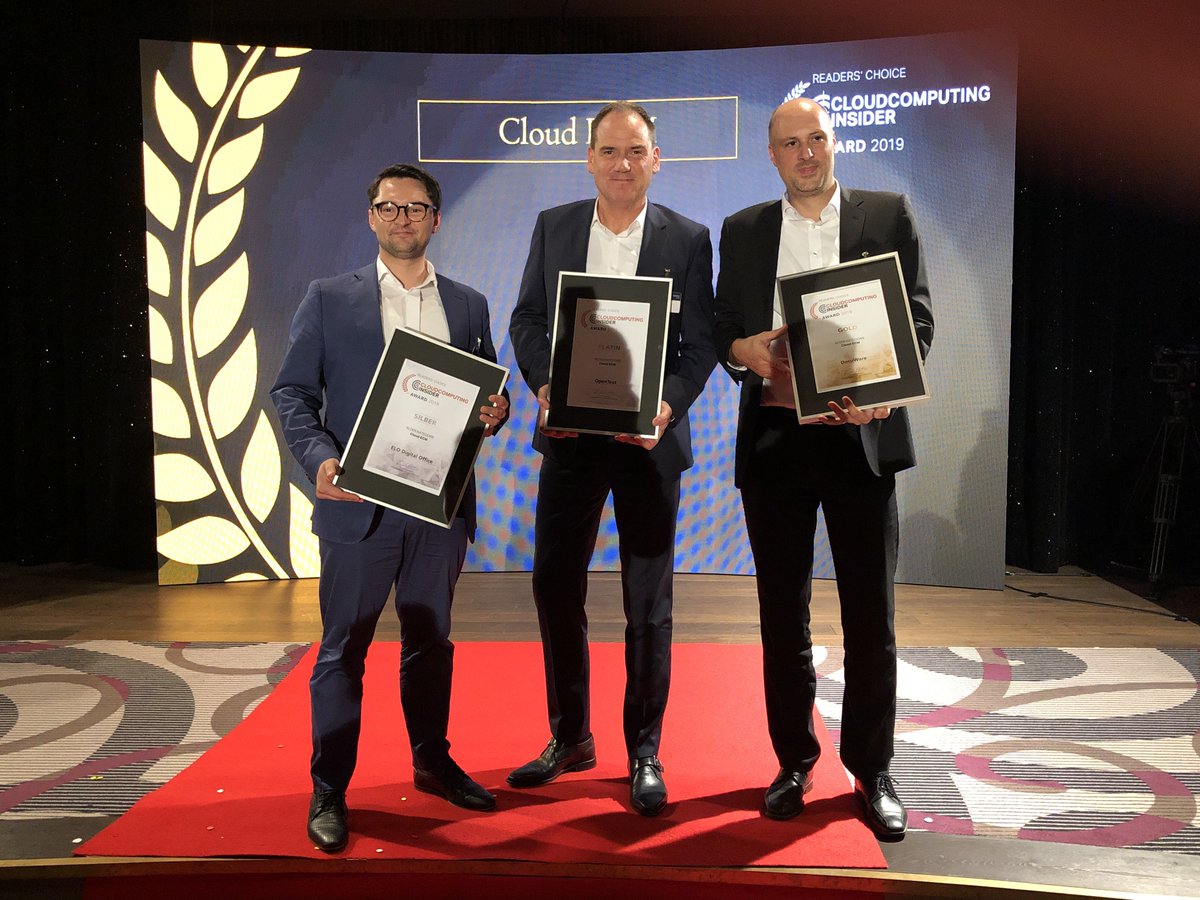 cloudinsiderde's tweet image. Eine Kategorie, in der bei den #ITAWARDS immer Bewegung ist, lautet Cloud ECM. in diesem Jahr heißen die Gewinner @OpenTextDACH, @DocuWare_de und @ELODigitalAPAC – herzlichen Glückwunsch! #CloudECM #CloudComputing