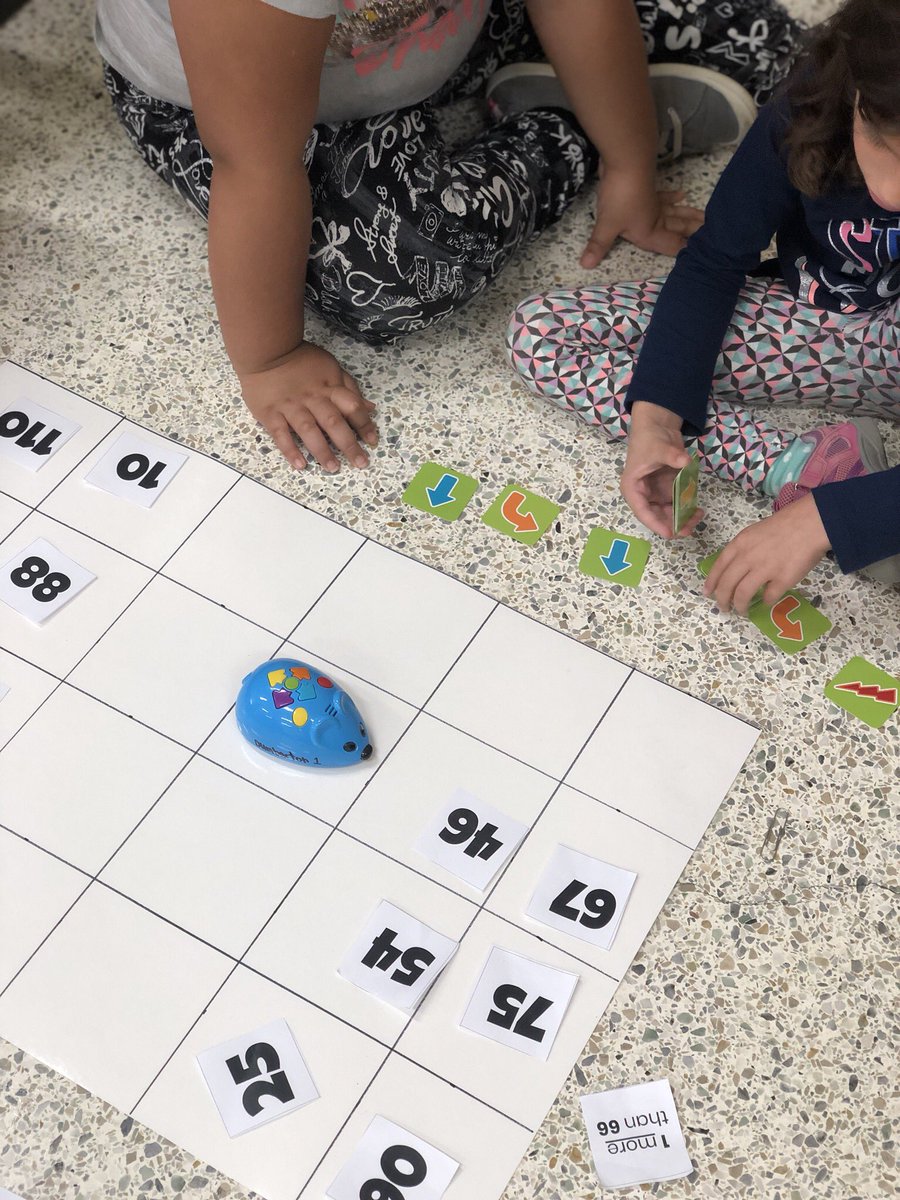 Elem_InnovaSHAN's tweet photo. #firsties are practicing one more and one less using the #codeandgomouse They’re also learning about #coding #debugging and #Algorithms #CSstandards #ESinnovate #kidswhocode #DumbartonES @Henrico_Steam @HenricoMath #lifeready #hlp #criticalthinkers #communicators #numbersense https://t.co/bYeNxO94wf