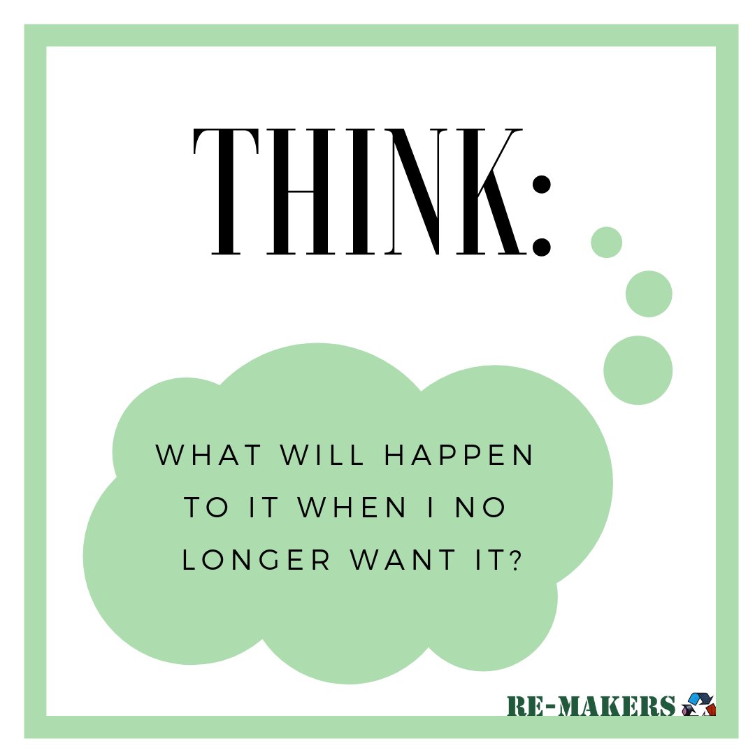 Some #foodforthought for the next week - what will happen it everything? A good question to lead into the why's of remaking! 

#buyremade #stoplandfill #lesswaste #morethought