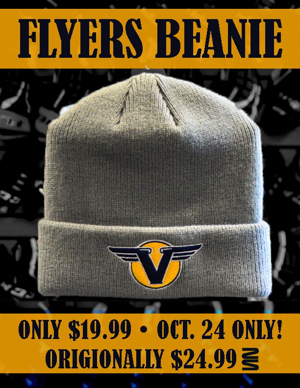 Zero Celsius is running a promotion for each Flyers game this weekend. Each day a select Flyers item will be on sale! Tonight it is this awesome Flyers beanie. Stay tuned for the other discounted items this weekend!