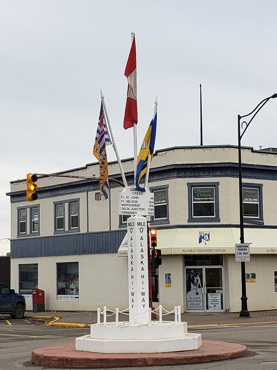 DavidRebbitt's tweet image. Mile zero Alaska Highway. Dawson Creek, British Columbia, Canada. #milezero #alaskahighway #travel