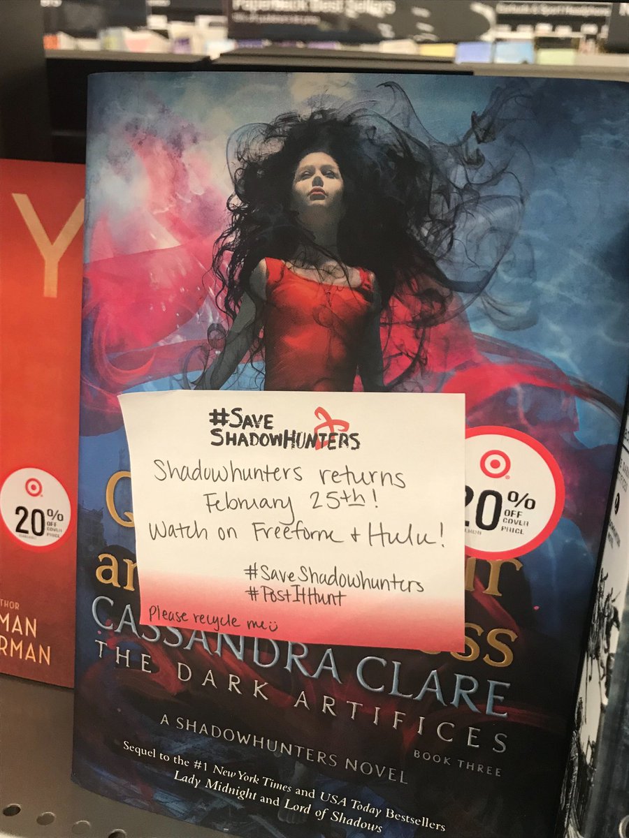 ShadowfamD's tweet photo. 8th January 2019
#PostItHunt (started by @BoomBitchesSH)
#Shadowhunters https://t.co/JFaaWnGNlS