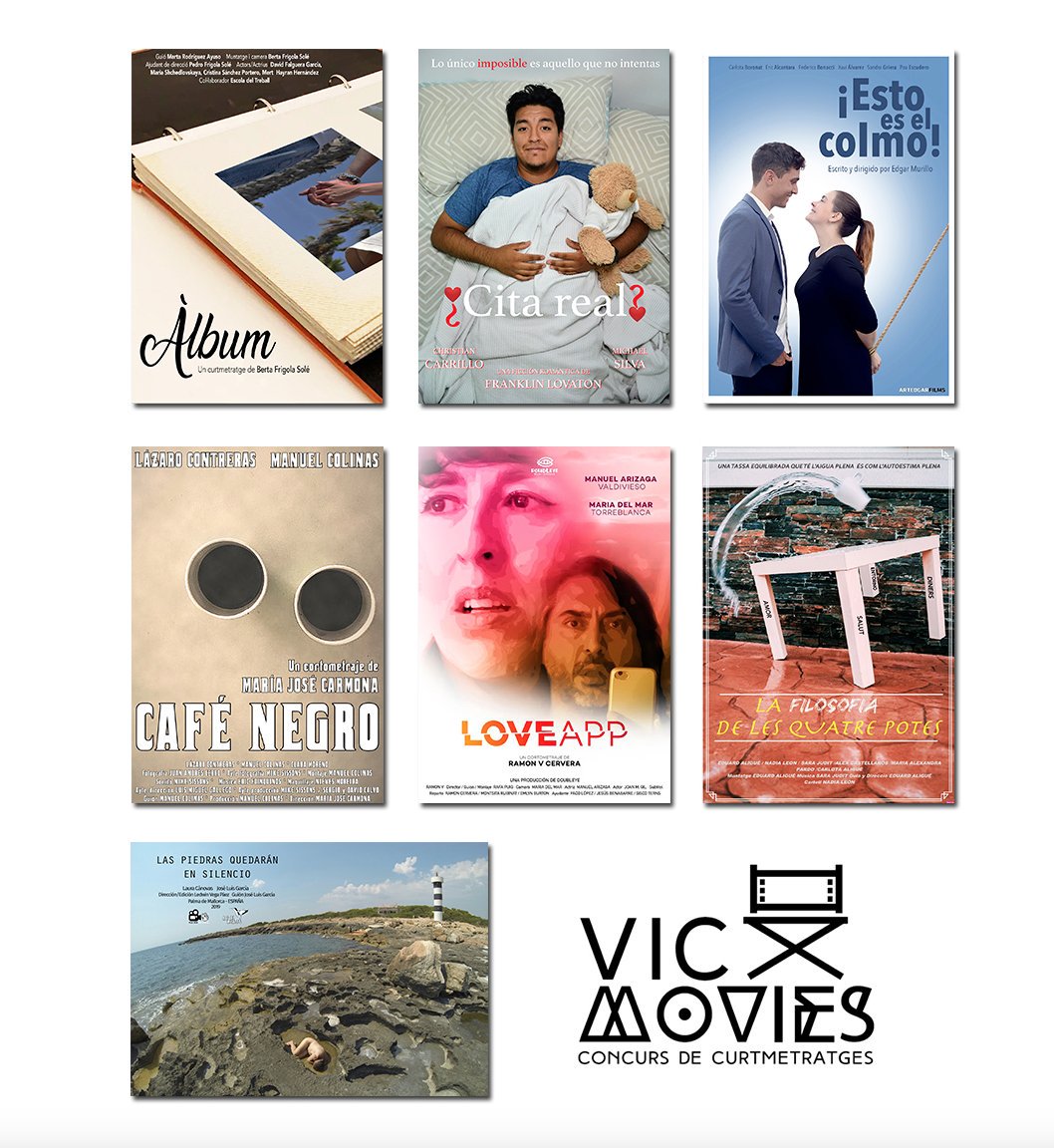 Entre siete cintas presentadas en todo el país en el V Concurso de curtmetratges con la temática "Romantics" de Vic en Gerona, nuestro cortometraje "Las piedras quedarán en silencio"