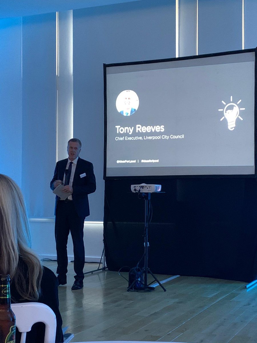 Agent_Academy's tweet photo. First up, Tony Reeves, chief executive of Liverpool City Council, sharing his vision for Liverpool and how @IdeasForLpool fits into this! #IdeasForLpool 👏 https://t.co/Qb64DCUvh7