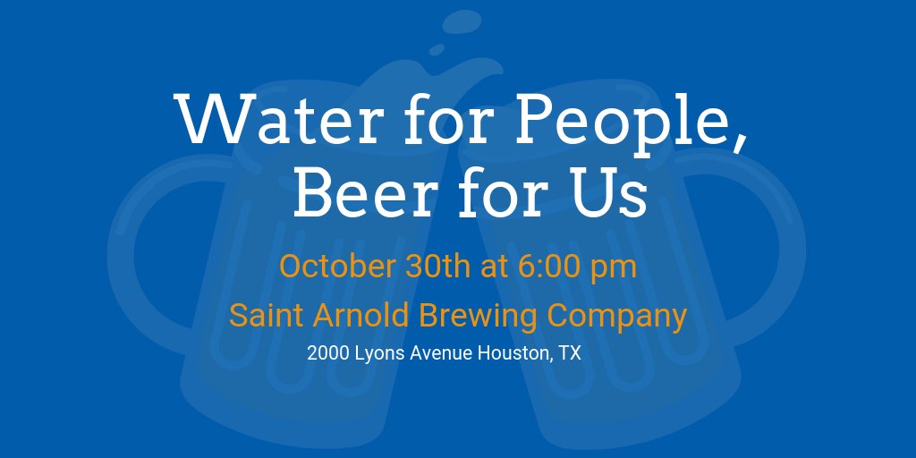 txawwa's tweet photo. Don't miss out! Registration is still open for Water for People, Beer for Us fundraising event!
Learn how Water for People is making a difference: https://t.co/51r1gtQfCr
Register or become an event Sponsor here: https://t.co/HIelmkxo3i
#WaterforPeople #TXAWWA #WaterIsLife https://t.co/zq9EkYuPnp