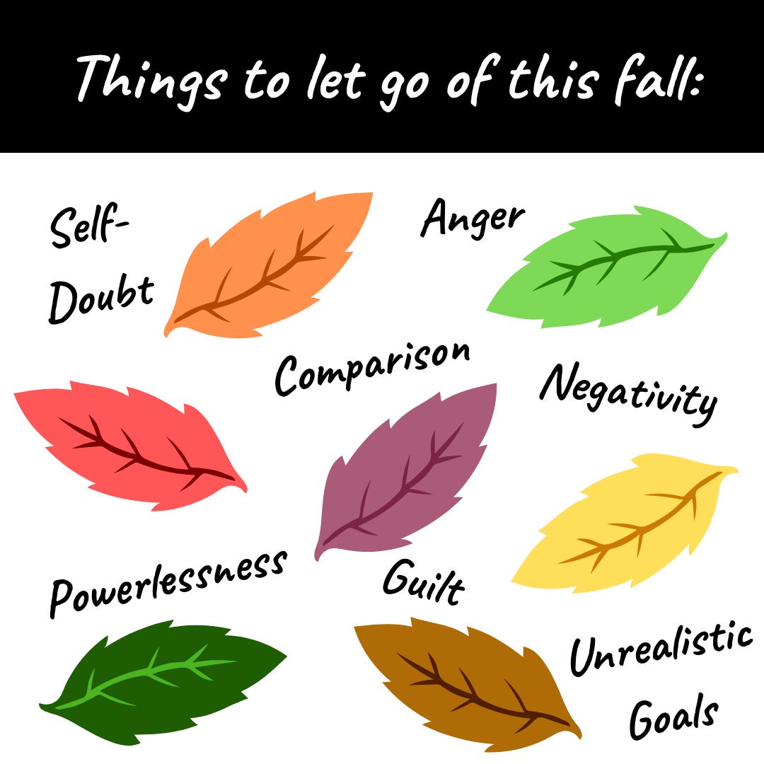 Don't let bad habits weigh you down. Releasing these patterns of thought is one step towards a more positive outlook.  #positivethinking #fall