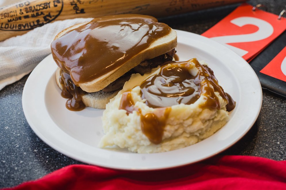 Our hot beef sandwich is the perfect meal to keep you warm on a chilly day like today!