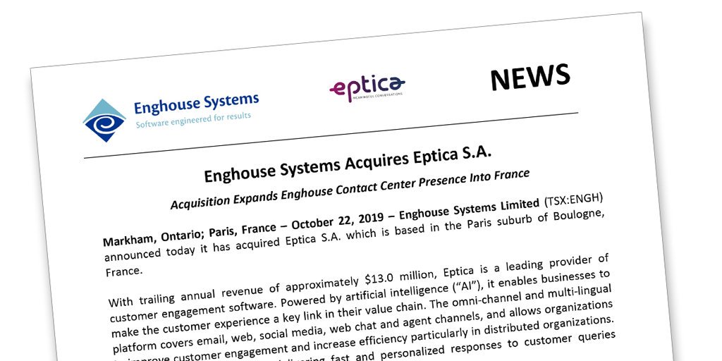 Enghouse Interactive France / Eptica tweet media