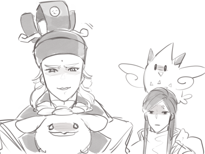 WoD×pkmnらくがき
ラフすぎて見にくかったのでせめてハーフトーンだけ乗せましたすみません
ルンパッパよけいにこわいな… 
