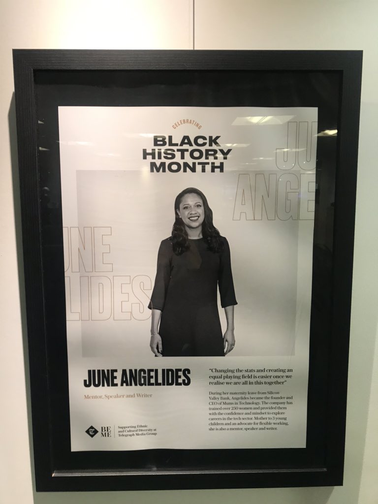 How lovely to see the wonderful <a href="/JuneAngelides/">June Angelides MBE 🇬🇧🇳🇬🇸🇱</a> shining like a bright star in the <a href="/Telegraph/">The Telegraph</a> #BlackHistoryMonthUK gallery 💟  I literally stopped in my tracks when I saw a #rolemodel that I’d had the opportunity to spend time with staring back at me #proud #womenintech #WITNJC