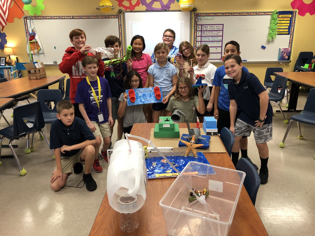 Princeton_OCPS's tweet photo. So proud of the creativity and perseverance shown by the students who entered our first STEAM challange of the year! They created a device to help solve the problem of the Pacific Garbage Patch! 👩🏻‍🔬 🗺👨🏽‍🔬 https://t.co/rOD1IDqfBa