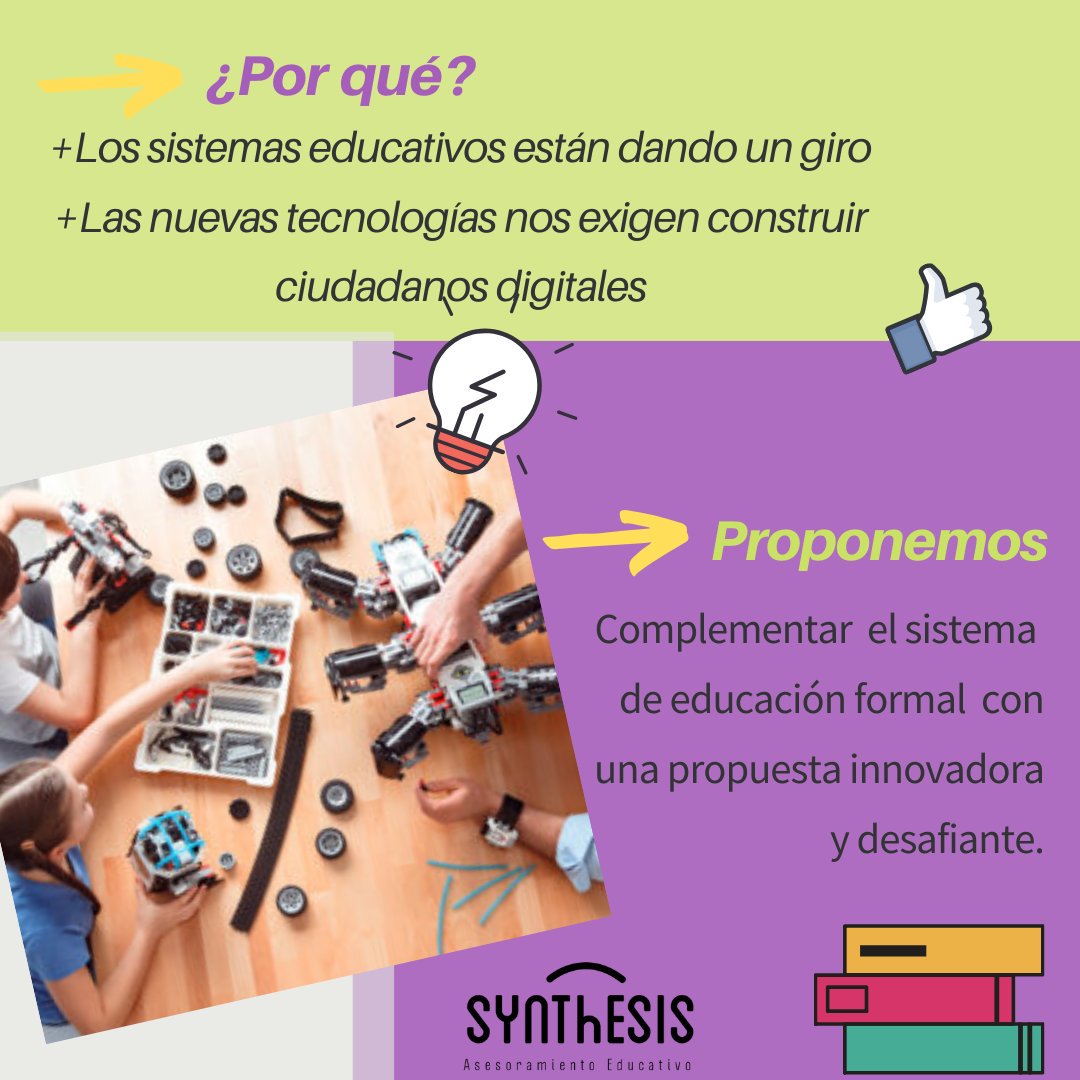 synthesis_ae's tweet photo. Tus hij@a y/ o alumn@s pueden ser los generadores de recursos del mañana. Brindales las herramientas adecuadas.  Ingresa a https://t.co/7yC7yzHEk0 y escribínos a info@synthesisae.com.ar ¡CONTACTÁ AHORA! https://t.co/4CthnC4Ars