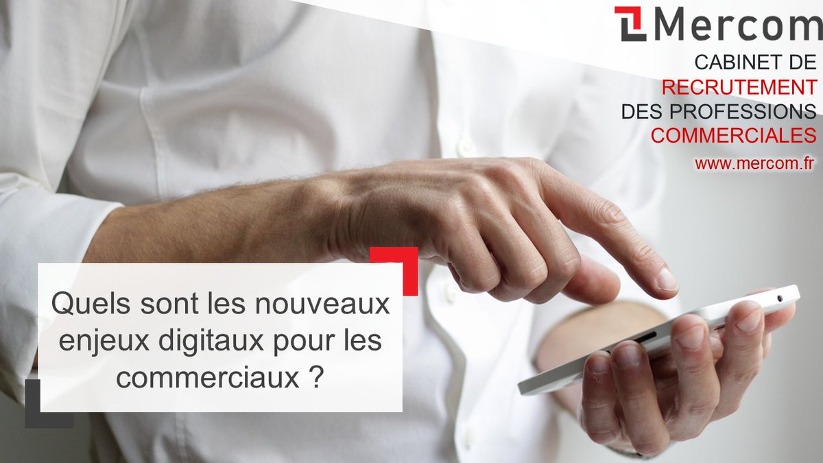 Mercom_Recrute's tweet image. Le #digital suscite de nouveaux #enjeux sur les métiers #commerciaux, voici notre analyse sur le sujet: bit.ly/2JjakAJ