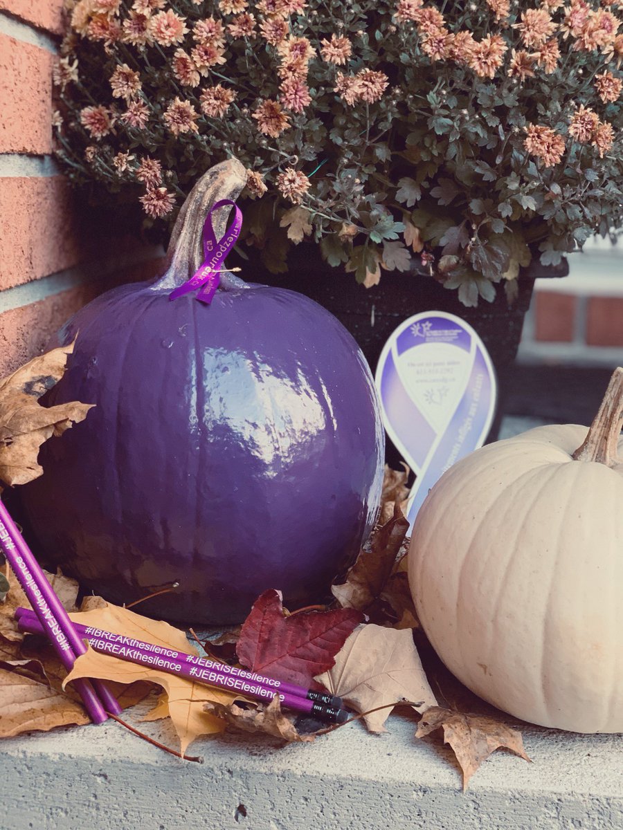 dancer_pc's tweet photo. Une citrouille mauve, car tous les enfants ont le droit à la sécurité au bien-être 💜💟 . #jeBRISElesilence @CSDCEO @CornwallCAS https://t.co/qPJwJwz7Gb