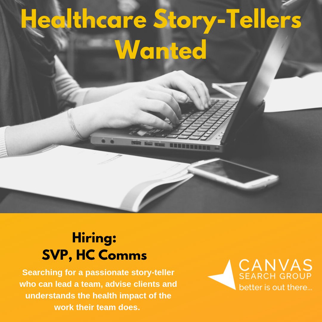 CanvasSearchGrp's tweet photo. Now Hiring HC SVP's in DC, Chicago, Boston and NYC! Well, technically we're not doing the hiring, but we have a few  clients that would love to chat. We are looking for smart, kind and engaged leaders. https://t.co/ormi3t9a6V #PR #advertising https://t.co/rgdRcq9NKO