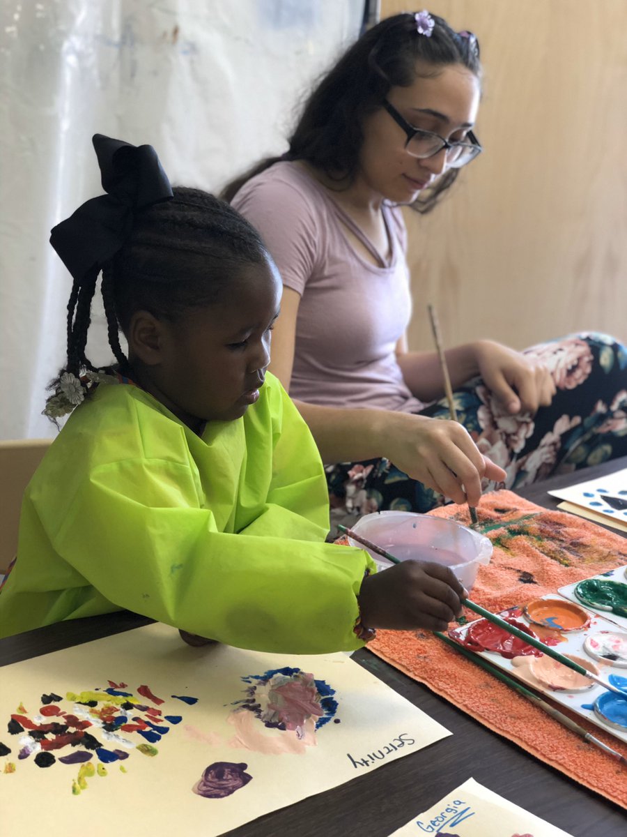 Love watching the high school students work with the preschoolers!