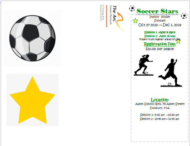 ⚽️⚽️⚽️ We are proud to announce we will be partnering with the Arc of Greater Plymouth to run their Soccer Stars program. The first sessions begins this Sunday and is open to all ages and all abilities! Registration information is below, can't wait to see everyone! ⚽️⚽️⚽️