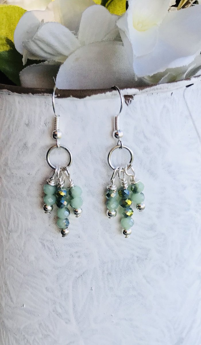 VBreeman's tweet image. Excited to share this item from my #etsy shop: Green crystal stick earrings, gift for her, handcrafted jewelry etsy.me/2Pf3EHt