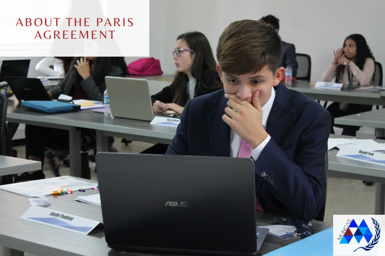 MUN_CAS's tweet photo. #ChasingTheChange | The Paris Agreement is a fundamental tool the delegates in G-20 will use in order to solve the problematic of climate change, which has been a topic of discussion for quite some time. 
https://t.co/OebVJK1slQ https://t.co/tyt2gX4CpS