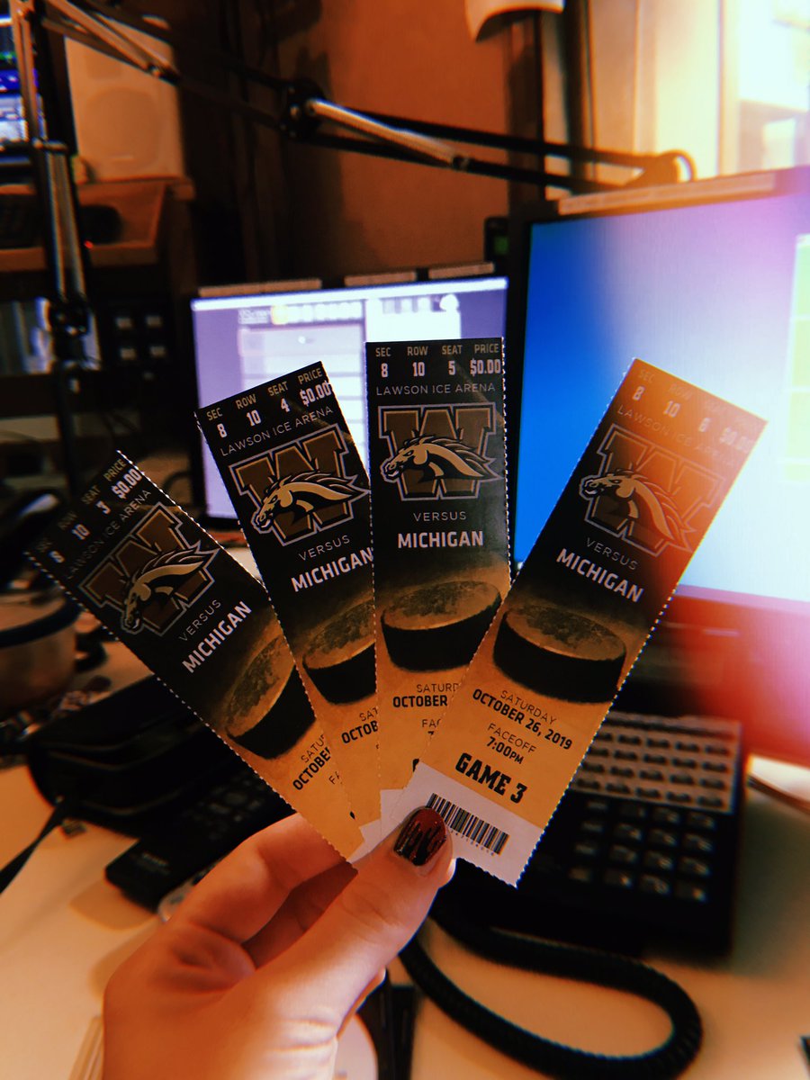 Oh, look. Hockey tickets for <a href="/WMUHockey/">WMU Hockey</a> against <a href="/umichhockey/">Michigan Hockey</a> for Saturday. Retweet this tweet and like our page for a chance to win! Two winners picked Friday (10/25) at noon. Go 
#HockeyTwitter #wmu #kalamazoo #giveaway #Contest