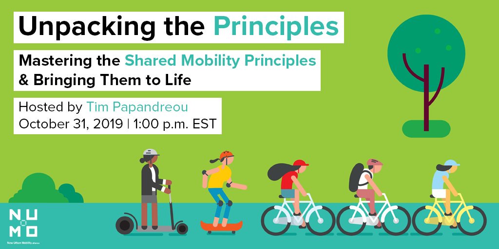 NUMOalliance's tweet photo. You've signed the #SharedMobilityPrinciples! 🎉  Now what do they mean &amp; how can you use them to create #sustainable &amp; just mobility? 🤷🏽‍♀️ @tpap_ has answers to your questions &amp; more in our #UnpackingthePrinciples webinar series! RSVP here ➡️ https://t.co/jCBY6EPGHy https://t.co/LNvdAQosfJ