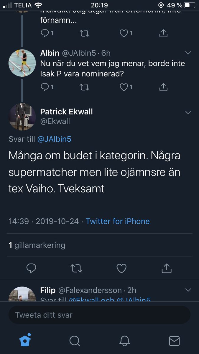 DanielThapper's tweet image. Ekwall för fan, nu trampade du väl ändå rejält snett? Kan man vara mer stabil än vad Isak varit i IFK-dressen?