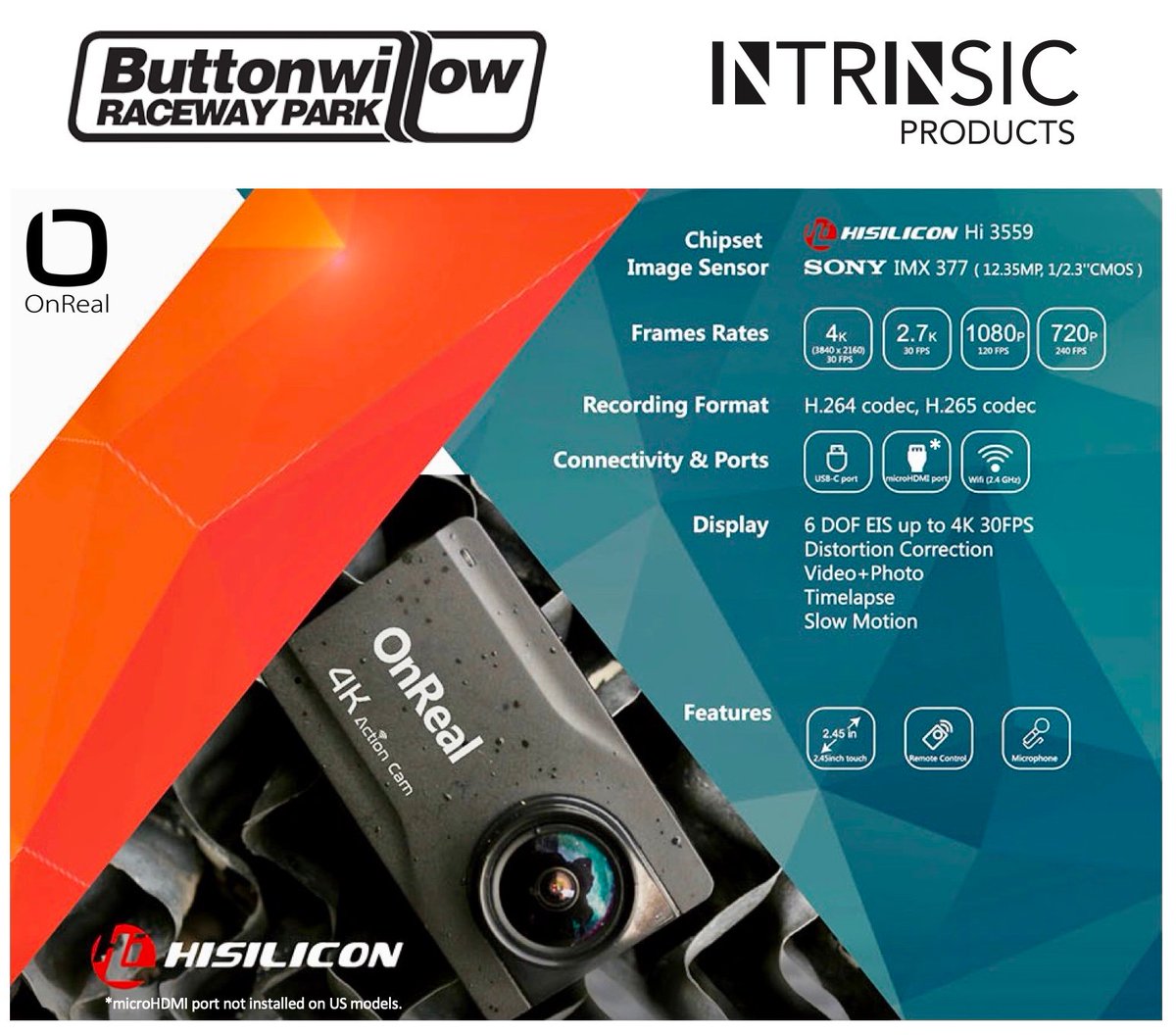 Intrinsic_Prod's tweet image. Happy to announce that our awesome OnReal 4K action cam is now available in the gift/supply shop at Buttonwillow Raceway! #ButtonwillowRaceway #OnReal4KActionCamera #IntrinsicProducts #Buttonwillow #OnReal #4KActionCamera #4KActionCam #ActionCamera #OnRealActionCam